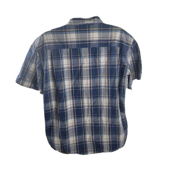 Carhartt Button Up Shirt Blue Plaid Casual Short Sleeve Men's Size 2XL - Picture 5 of 9